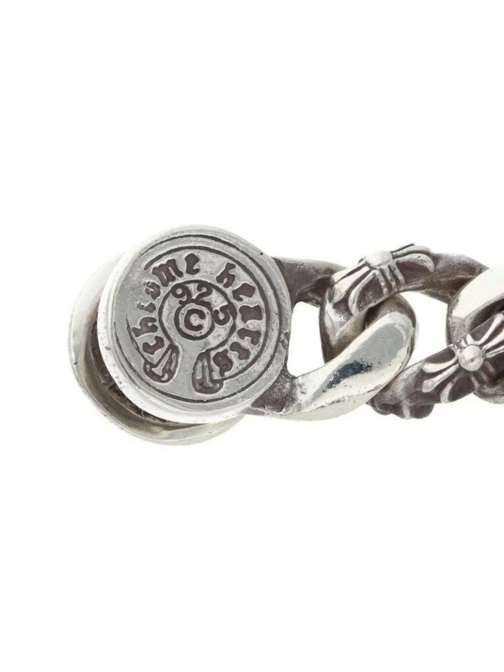 Chrome Hearts Fancy Link Clip Silver Bracelet